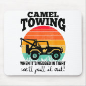 Retro Camel Towing Sarcastic Quotes Life Without M マウスパッド (正面)