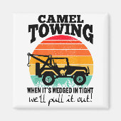 Retro Camel Towing Sarcastic Quotes Life Without M マグネット (正面)