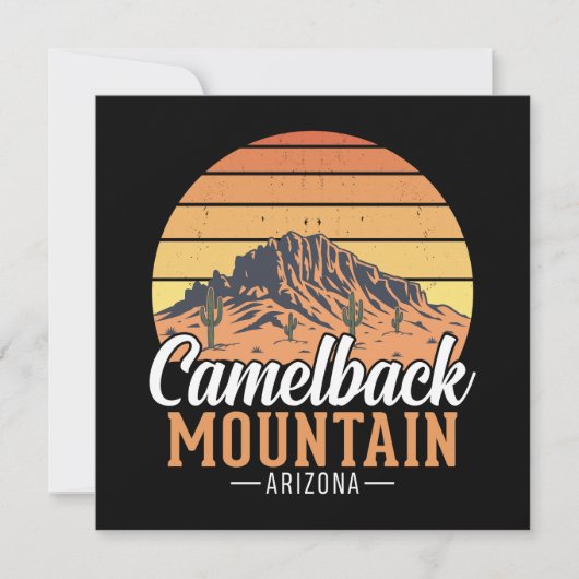 Retro Camelback Mountain Arizona Desert Travel (正面)