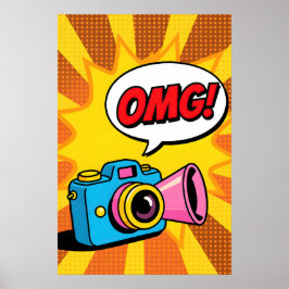 Retro Camera Pop Art ポスター