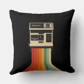 Retro Camera with Rainbow Print クッション (裏面)
