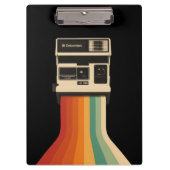 Retro Camera with Rainbow Print クリップボード (正面)
