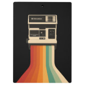 Retro Camera with Rainbow Print クリップボード (裏面)