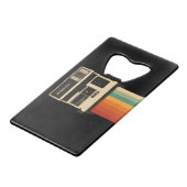 Retro Camera with Rainbow Print クレジットカード栓抜き (裏面アングル)