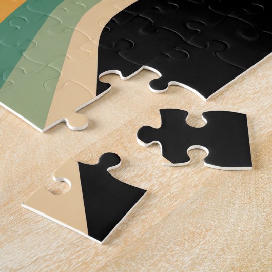 Retro Camera with Rainbow Print ジグソーパズル (側面)