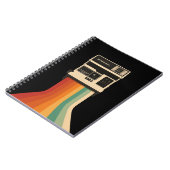 Retro Camera with Rainbow Print ノートブック (左側)