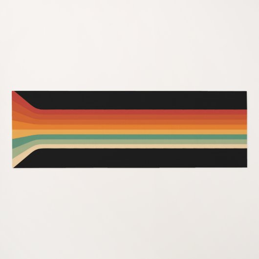Retro Camera with Rainbow Print ヨガマット (裏面(横))