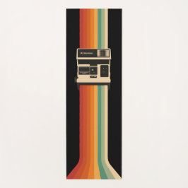 Retro Camera with Rainbow Print ヨガマット