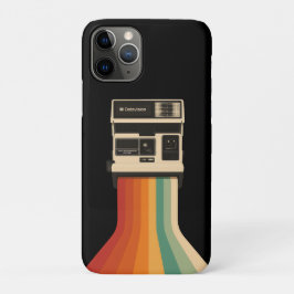Retro Camera with Rainbow Print iPhone 11 Proケース