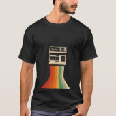 Retro Camera with Rainbow Print Tシャツ (正面)