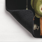 Retro Camo Cross Fishing Rod Hook B Christian Fish マウスパッド (コーナー)