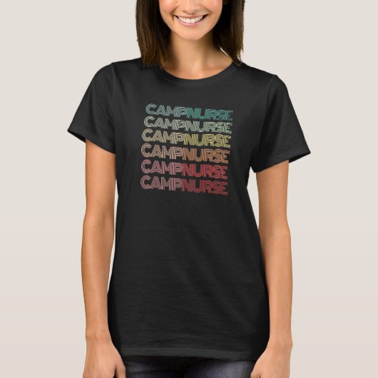 Retro Camp Nurse Classic Nursing Student Camping M Tシャツ (正面)