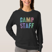 Retro CAMP STAFF Summer Campground Crew Counselor Tシャツ (正面)