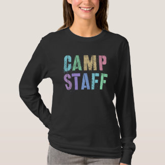 Retro CAMP STAFF Summer Campground Crew Counselor  Tシャツ