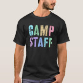 Retro CAMP STAFF Summer Campground Crew Counselor  Tシャツ (正面)