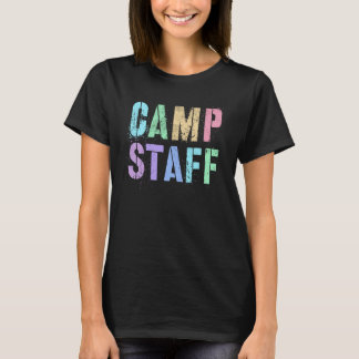 Retro CAMP STAFF Summer Campground Crew Counselor  Tシャツ