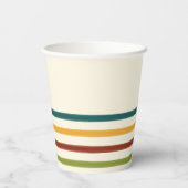 Retro Camp Striped Paper Cups Summer Party 紙コップ (裏面)