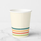 Retro Camp Striped Paper Cups Summer Party 紙コップ (右)