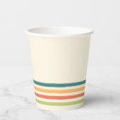 Retro Camp Striped Paper Cups Summer Party 紙コップ (正面)