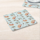 Retro Camper Paper Coaster  スクエアペーパーコースター (アングル)