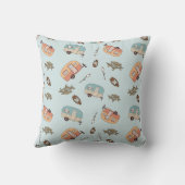 Retro Camper Throw Pillow クッション (裏面)