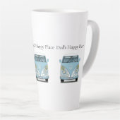 Retro Camper Van Dad, Fathers Day カフェラテマグ (右アングル)