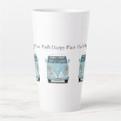 Retro Camper Van Dad, Fathers Day カフェラテマグ (正面)