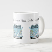Retro Camper Van Dad, Fathers Day ジャンボコーヒーマグカップ (正面右)