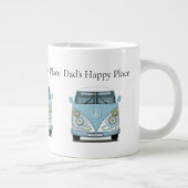 Retro Camper Van Dad, Fathers Day ジャンボコーヒーマグカップ (右)