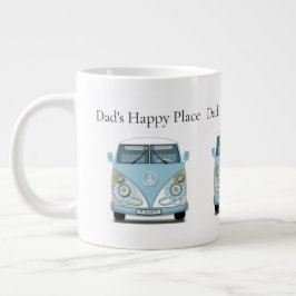 Retro Camper Van Dad, Fathers Day ジャンボコーヒーマグカップ