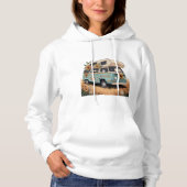 Retro Camper Van Hoodie – Boho Hippie Adventure  パーカ (正面)