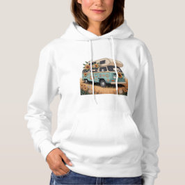 Retro Camper Van Hoodie – Boho Hippie Adventure  パーカ
