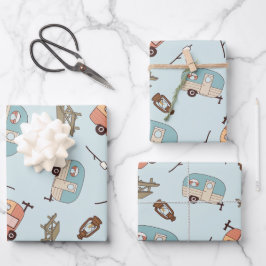 Retro Camper Wrapping Paper ラッピングペーパーシート