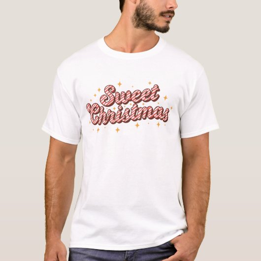 Retro Candy Cane Christmas Shirt | Sweet Holiday Tシャツ (正面)
