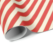 Retro Candy Cane Stripes Gift ラッピングペーパー (ロールコーナー)