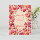 Retro Candy Sweets Valentine Party 招待状 (スタンド正面)