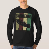Retro Canoeing Paddle Paddling Canoeist Kayak Kaya Tシャツ (正面)