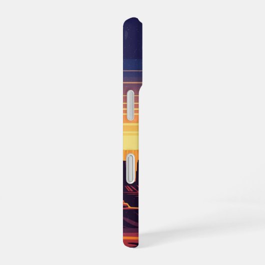 Retro Canyon Layers iPhone 16ケース (右側面)