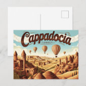 Retro Cappadocia Views ポストカード (正面/裏面)