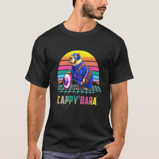 Retro Cappy'bara  Rodent Animal Humor Tシャツ