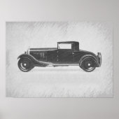 Retro Car Artwork ポスター (正面)