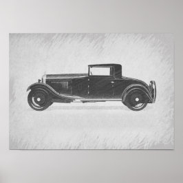 Retro Car Artwork ポスター