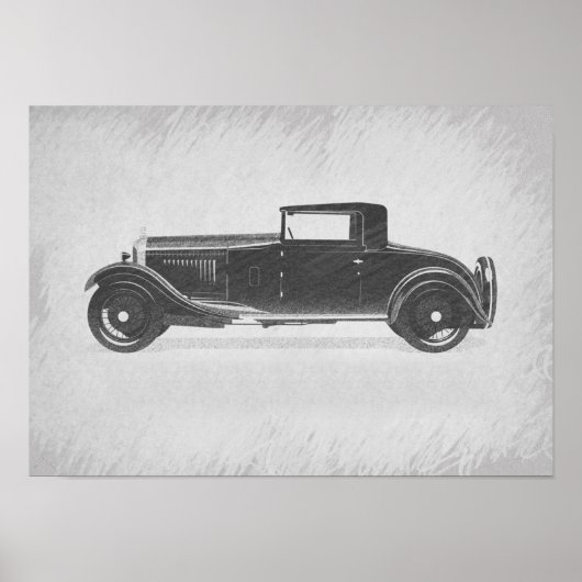Retro Car Artwork ポスター (正面)