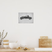 Retro Car Artwork ポスター (キッチン)