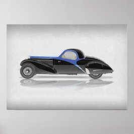 Retro Car Artwork ポスター