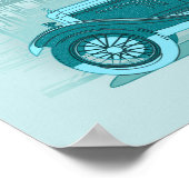 Retro Car Artwork  ポスター (角)