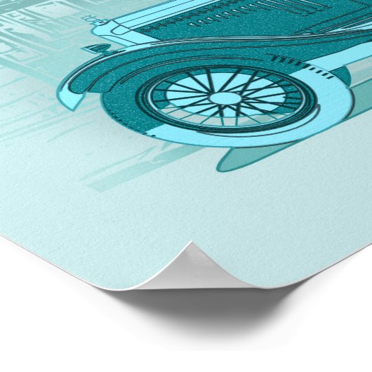 Retro Car Artwork  ポスター (角)