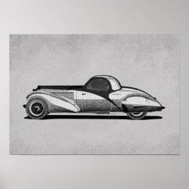Retro Car Artwork ポスター