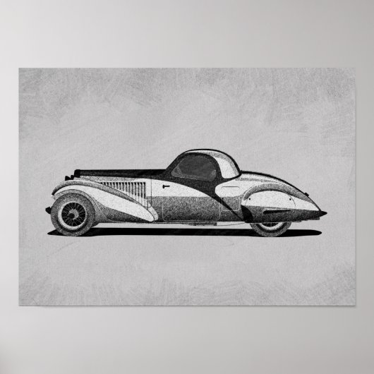 Retro Car Artwork ポスター (正面)
