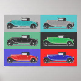 Retro Car Artwork ポスター